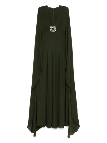 Rochie Elie Saab de mătase de cristal verde