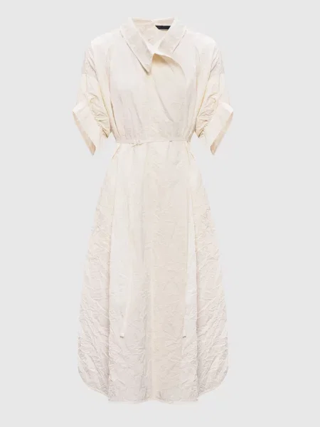 Сукня-сорочка кольору айворі з ефектом жатки Juun.j бежева