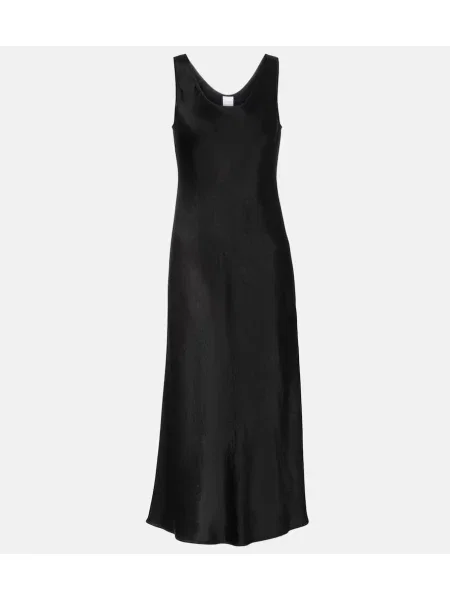 Satenska midi obleka Max Mara bela