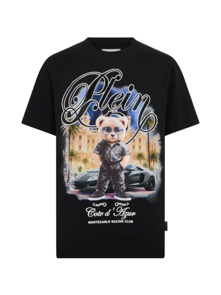 Tricou Philipp Plein cu imagine negru