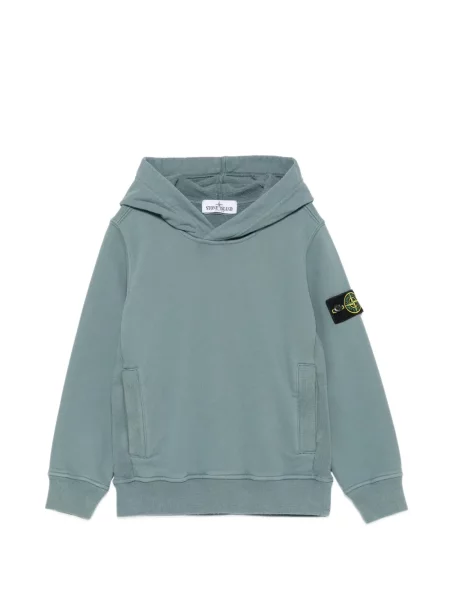 Bluza z kapturem dziecięca Stone Island niebieska