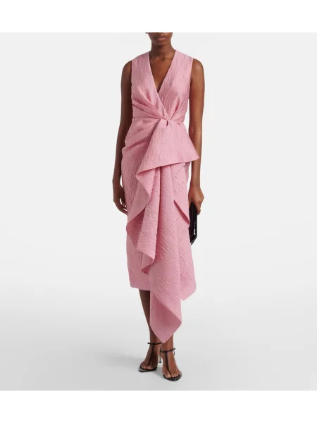 Rochie midi Roksanda drapată roz