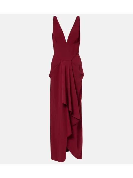 Rochie midi Givenchy asimetrică drapată roșu