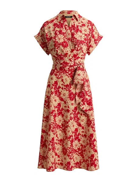 Lauren Ralph Lauren Rochie tip bluză crem roșu