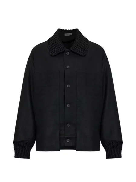 Geacă Yohji Yamamoto de lână negru