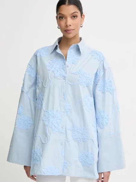 Rotate bluzka koszulowa niebieska