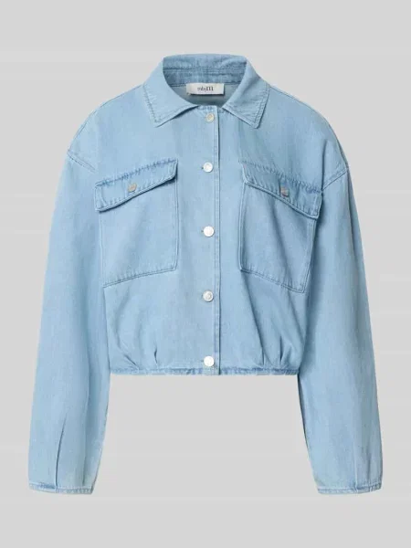 Kurtka dżinsowa z na piersi model Geviva' Mbym