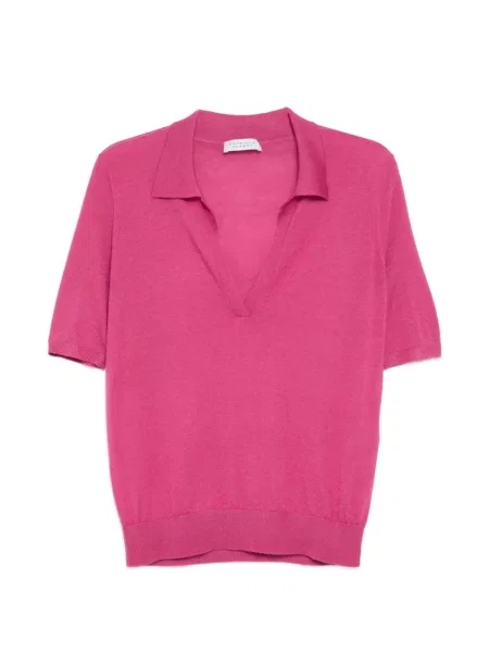 Top Gabriela Hearst cu decolteu în V roz