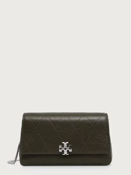 Tory Burch geantă crossbody pentru femei din piele Charlie verde