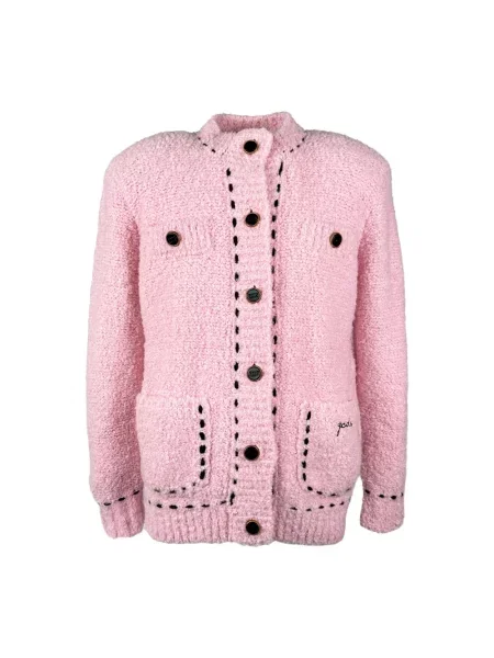 Kardigan Gcds wełniany różowy