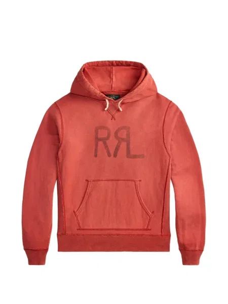 Hanorac cu glugă Ralph Lauren Rrl cu imagine roșu