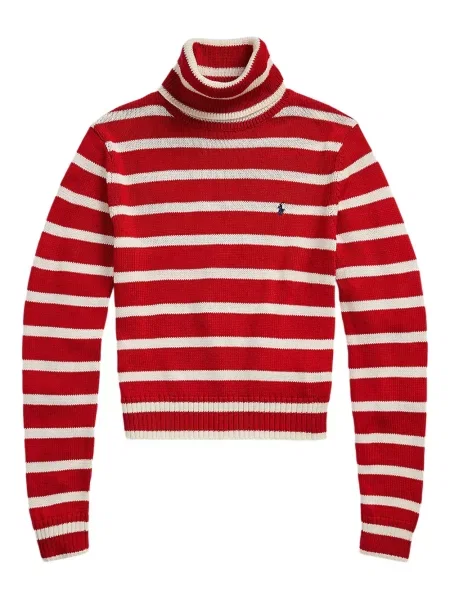 Lininis dryžuotas marškinėliai Polo Ralph Lauren pakopinis balta