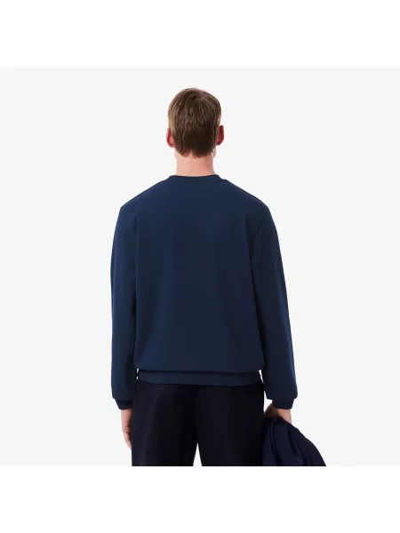 Lacoste Bluza Z Polaru Klasyczny Krój granatowa