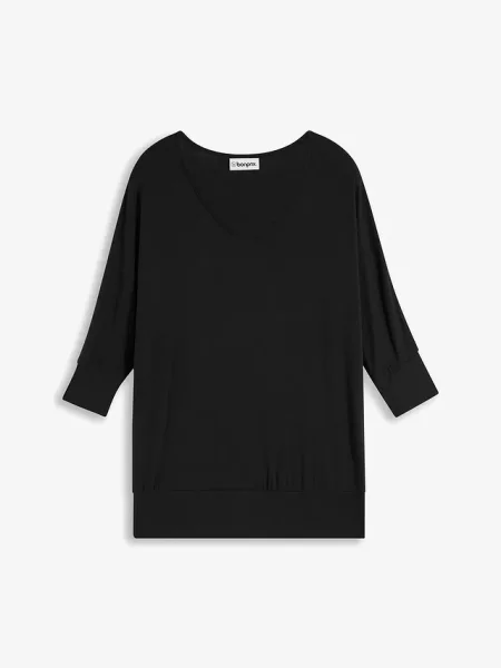 Bluzka oversize z lejącej czarna