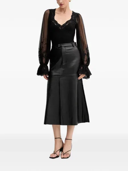 Lung body Bardot negru