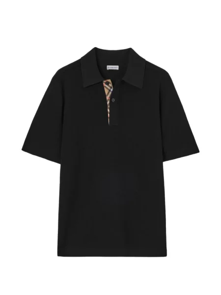 Polo Burberry de lână negru