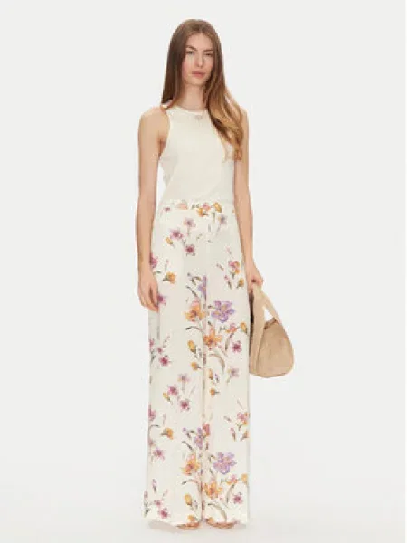 TWINSET Palazzo kalhoty Écru Wide Leg
