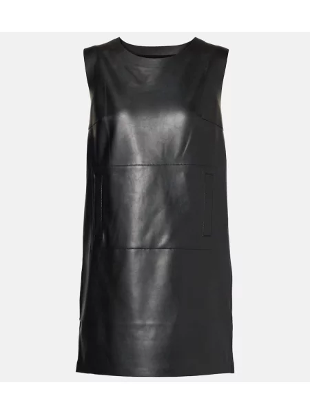 Usnjeni usnjena obleka Norma Kamali črna