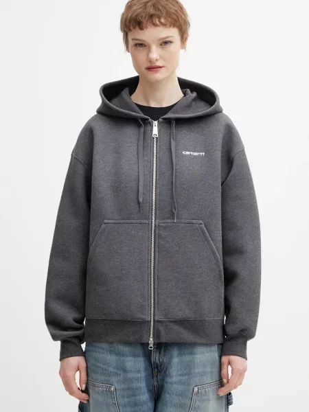 Carhartt WIP bluză W Hooded Alda Jacket cu glugă uni gri
