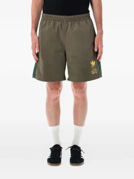 Pantaloni scurți Adidas cu broderie maro