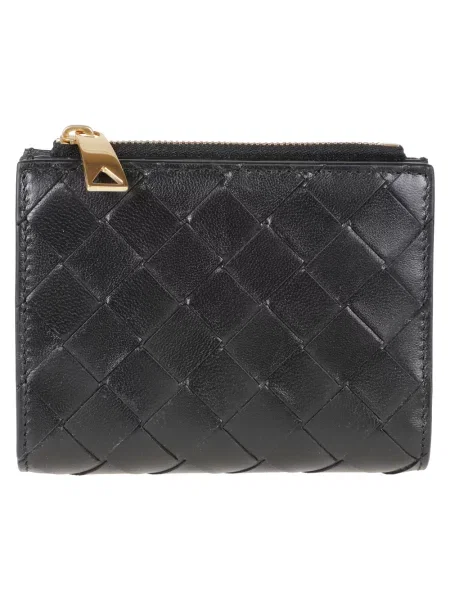 Portfel Bottega Veneta skórzany czarny