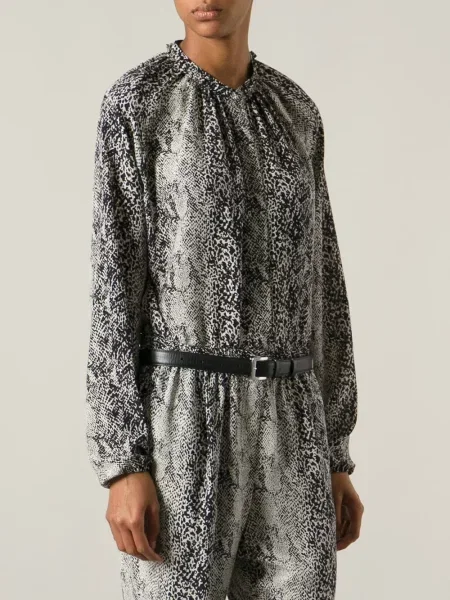 Bluză Lanvin cu imagine negru