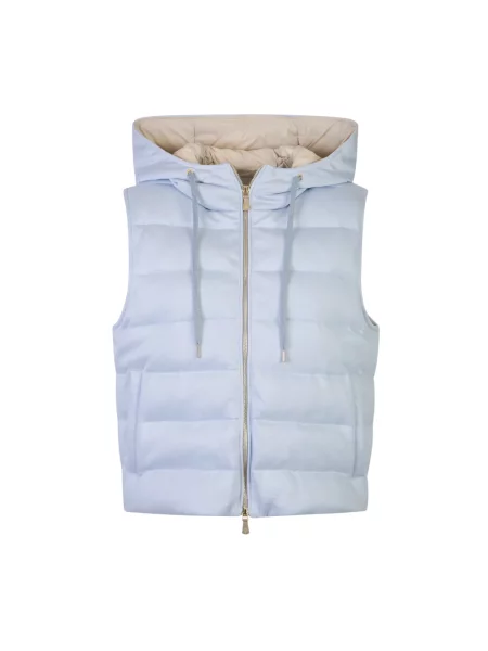 Kamizelka z kapturem Eleventy z kapturem niebieska