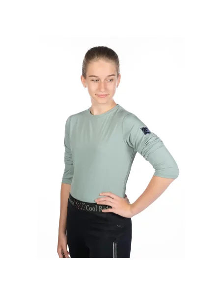 T-shirt z długim rękawem dziewczynka HKM Hailey zielona