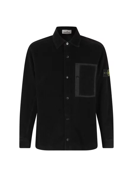 Kurtka koszulowa Stone Island z kamieniami czarna