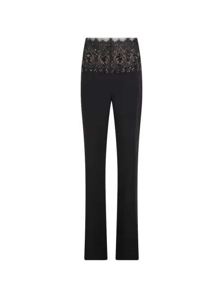 Pantaloni Costarellos din dantelă negru