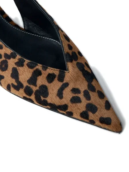 Pantofi cu toc Toteme cu imagine cu model leopard maro