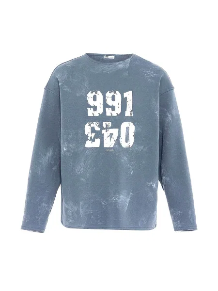 VAMOS CLO Mikina čedičová šedá bílá