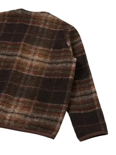 Cardigan Universal Works în carouri maro