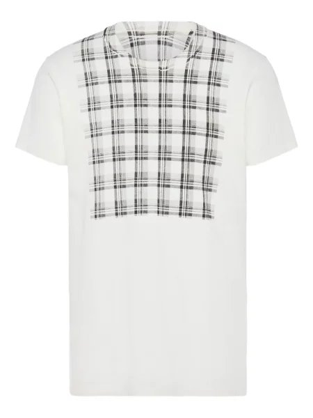 Tricou Maison Margiela în carouri alb