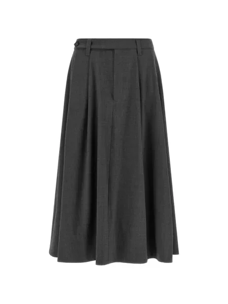 Fustă midi Brunello Cucinelli evazată gri