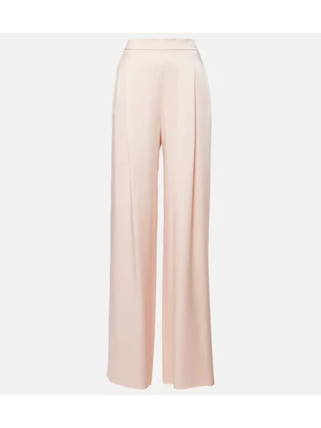 Pantaloni Max Mara din satin bej