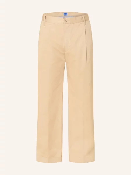 Hugo Chino Kalhoty Regular Fit béžová