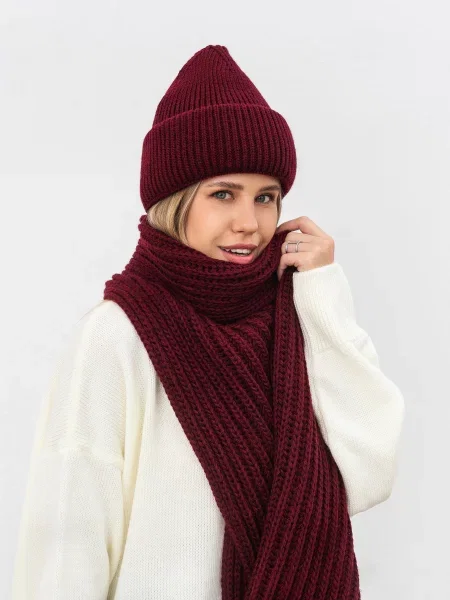 Romashka Нансі Шапка Бавовна/акрил бордовий