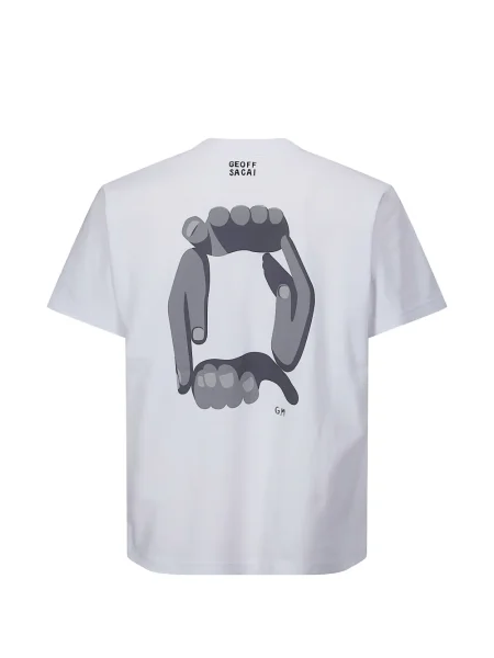 Tricou Sacai cu imagine alb