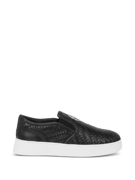 Chiloți Philipp Plein din piele slip-on negru
