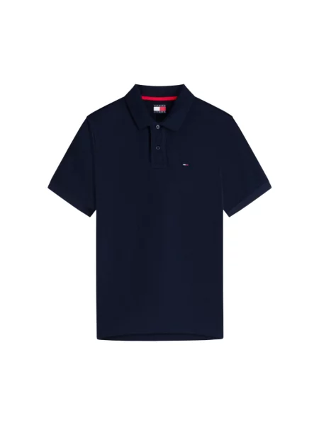 Koszulka polo Regular Fit z czystej bawełny Tommy Jeans niebieska