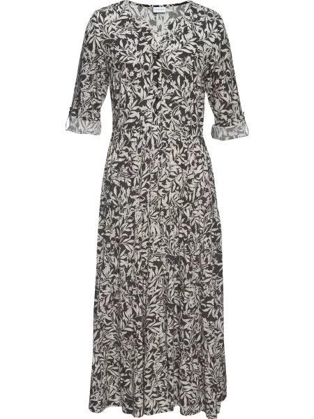 LASCANA Rochie gri închis / negru alb