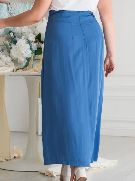 Спідниця максі RiMari віскоза/модал блакитний