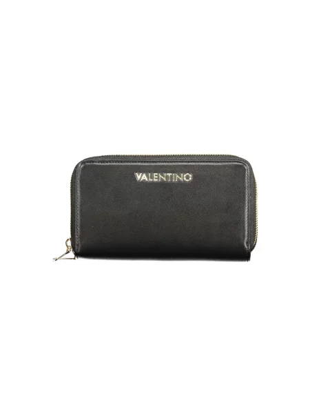 Lniany portfel Valentino Bags czarny
