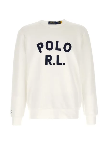 Pulover Polo Ralph Lauren cu autograf alb