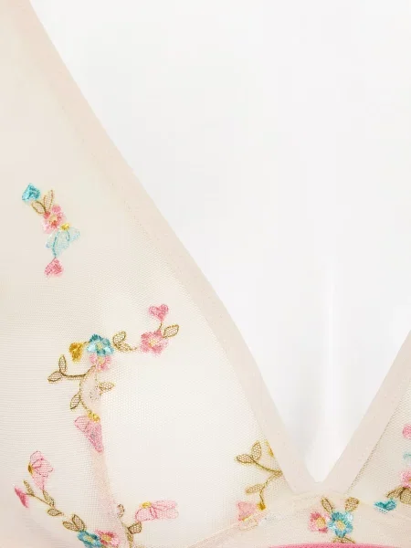 Mey Trojúhelníková Podprsenka Řady Poetry Flower S Třpytivou Nití režná lososová stříbrná
