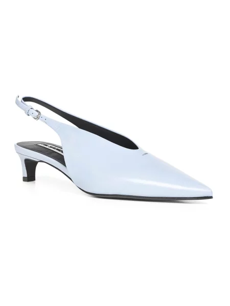 Czółenka Jil Sander skórzana niebieska