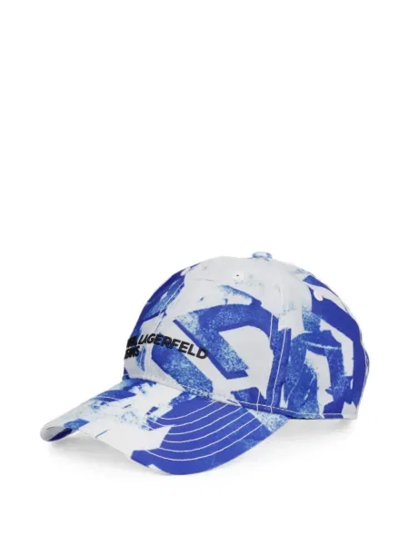 Șapcă Karl Lagerfeld Jeans cu imagine cu imprimeu abstract alb