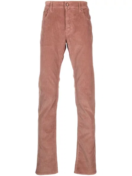 Pantaloni Jacob Cohën de catifea cord roz