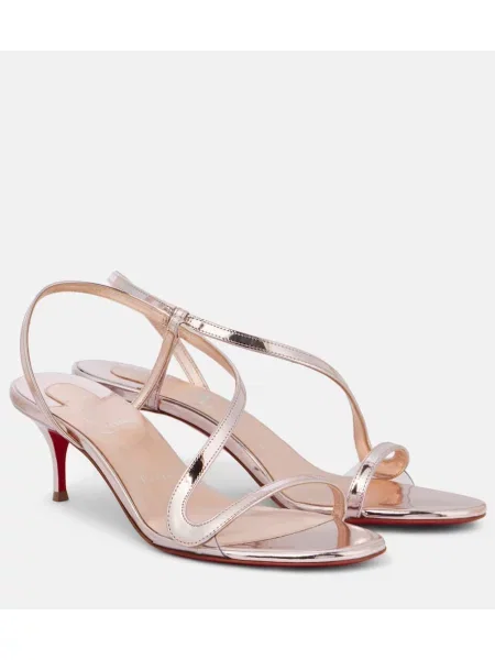 Kožené sandály Christian Louboutin růžové
